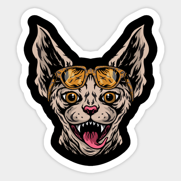 Sphynx Cat Cartoon Kids Gift - Sphinx - Sticker | TeePublic